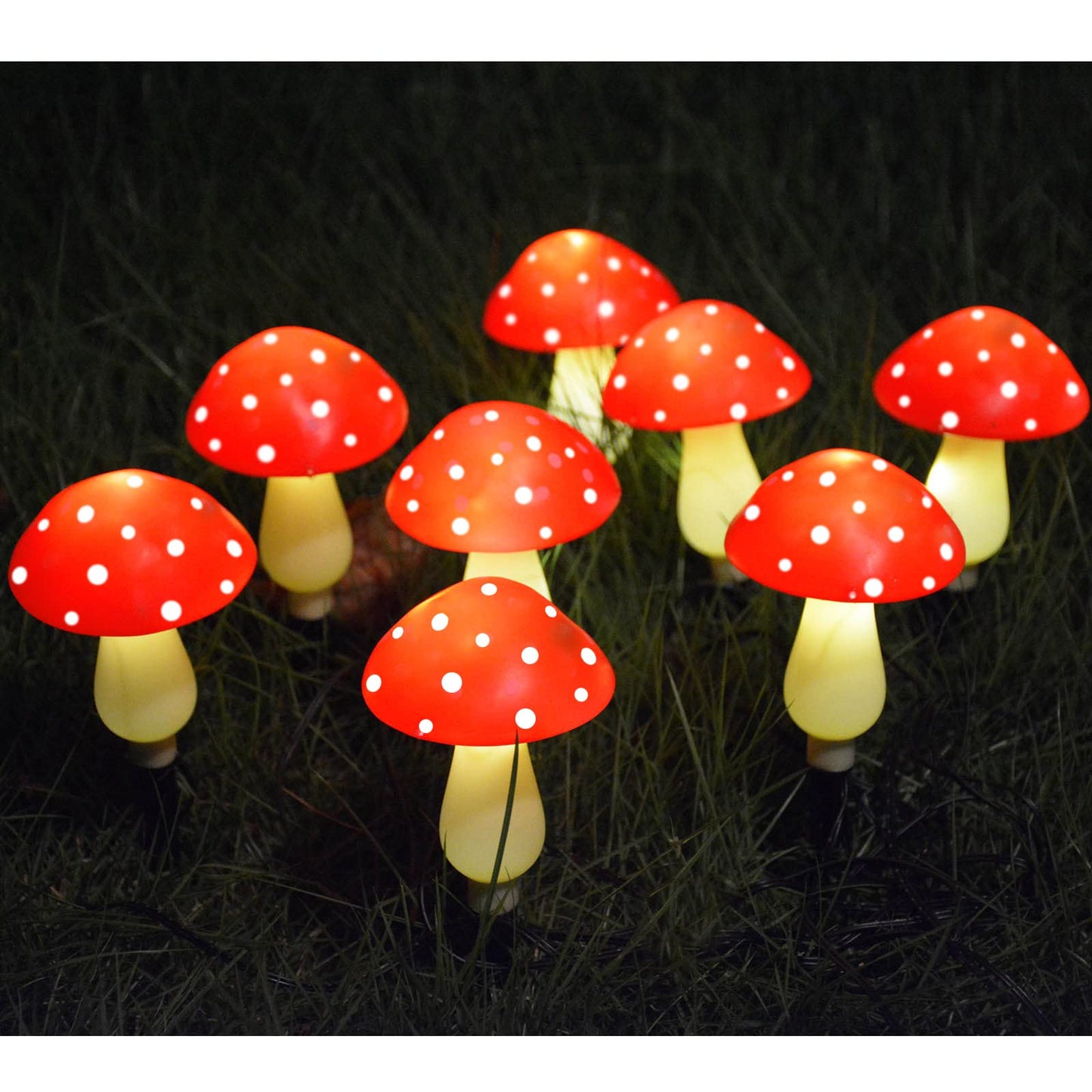 8 Pack Waterproof Solar Mushroom Lights Outdoor Decor, 8 Modes IP65 Waterproof for Garden Pathway Yard Easter Halloween Christmas Patio Landscape Decoration