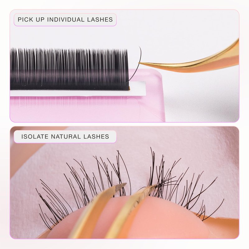 Curacoro Lash Tweezer - Professional & Precision Fiber Tip Grip Lash Tweezers for Eyelash Extensions, Multi Shapes & Purposes Tweezers for Volume, Isolation & Classic Lashes (Galaxy, Girl Boss)