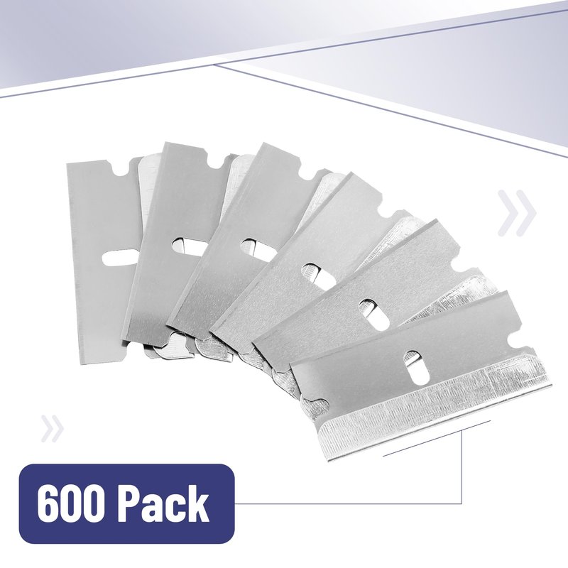 Bates- Single Edge Razor Blades, 600 Pack, Silver, Carbon Steel Razor Blades Single Edge Blades