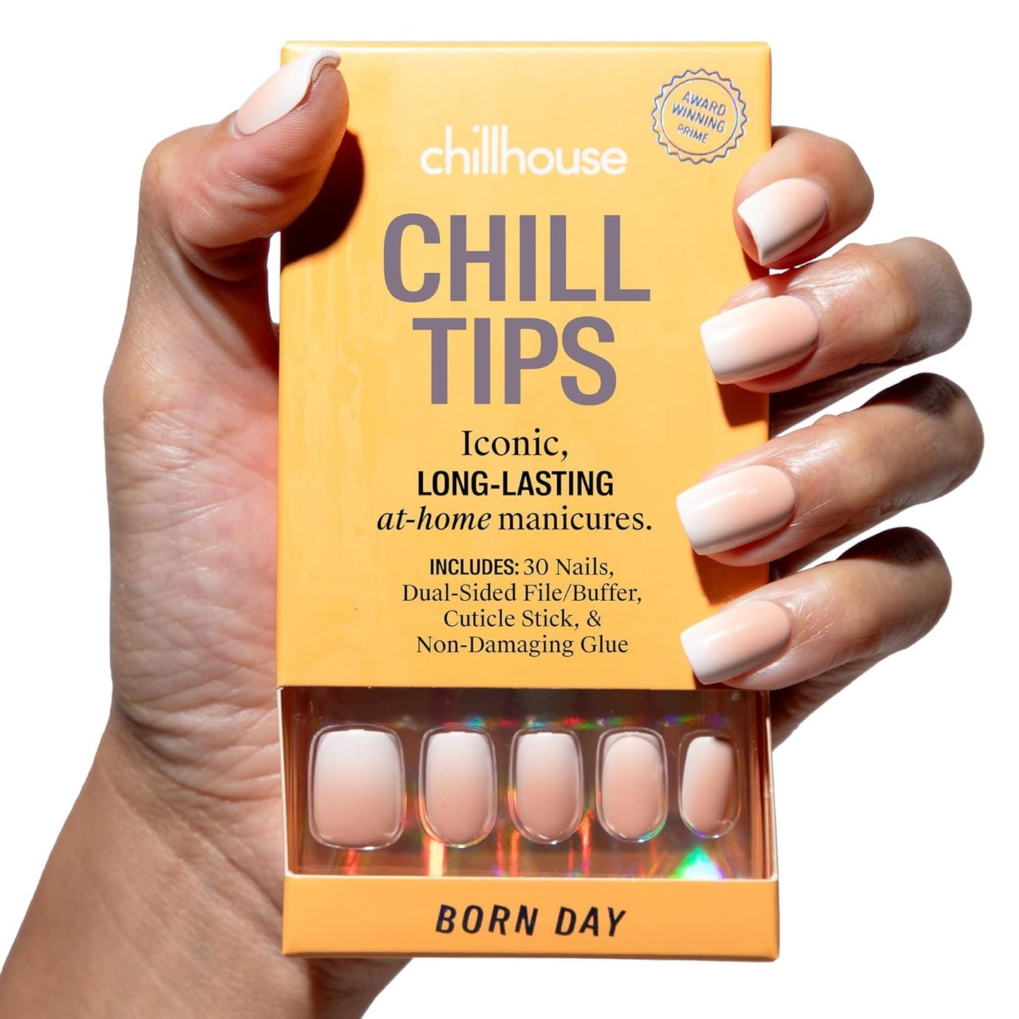 Chillhouse Press-On Nails Kit - Unicorn Club Almond | 30 Customizable Shapes for Up to 2 Weeks of Wear