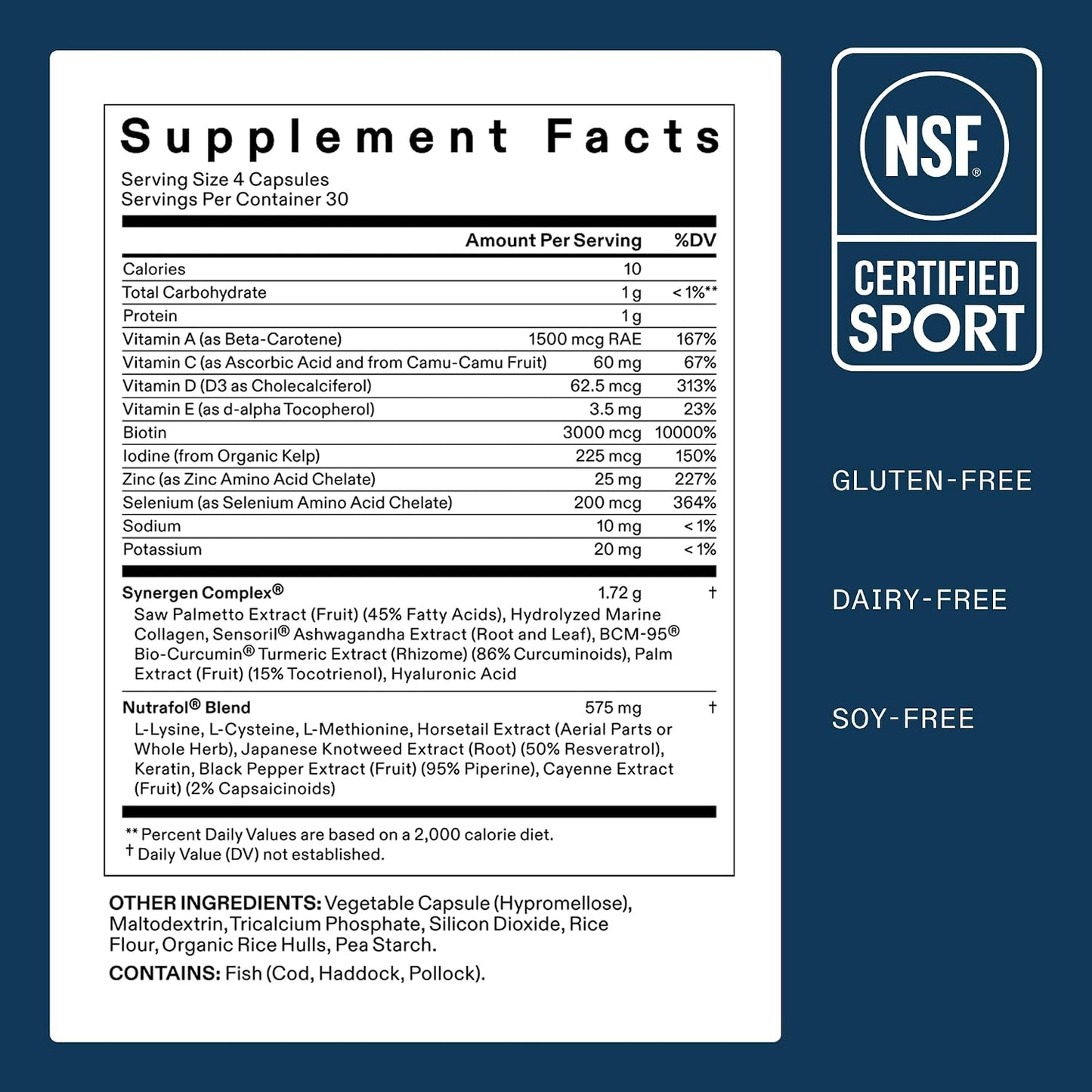 Nutrafol Men's Hair Growth Supplements - Clinically Tested for Thicker Hair | 1 Month Supply, Refill Pouch