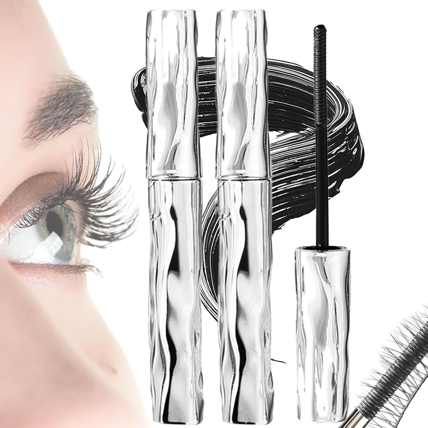 5D Curling Eyelash Iron Mascara - Waterproof, Long-Lasting Tubing Formula for Volume & Length | 1 Pc
