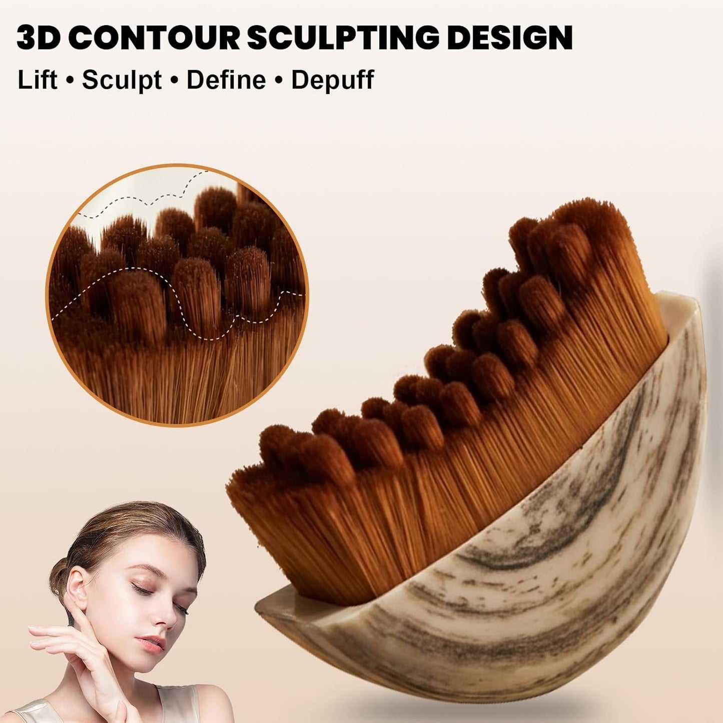 Lymphatic Facial Cleansing Brushes - Dual Pack Manual Exfoliating Scrubbers for Contouring | Gentle Skin Massagers
