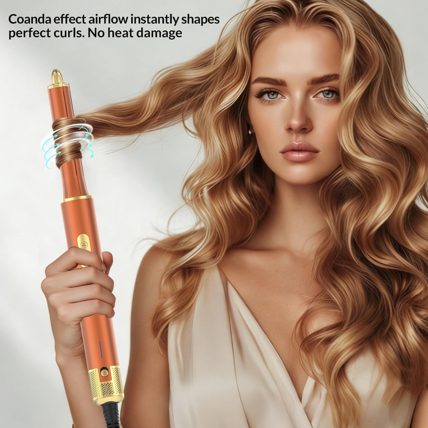 5 in 1 Air Styler Set, High-Speed Ionic Hair Dryer Brush, Coanda Effect Auto Wrap Curlers, No Heat Damage, Multi Hair Styler Tool for Curling, Volumizing & Fast Drying, for Versatile Styling