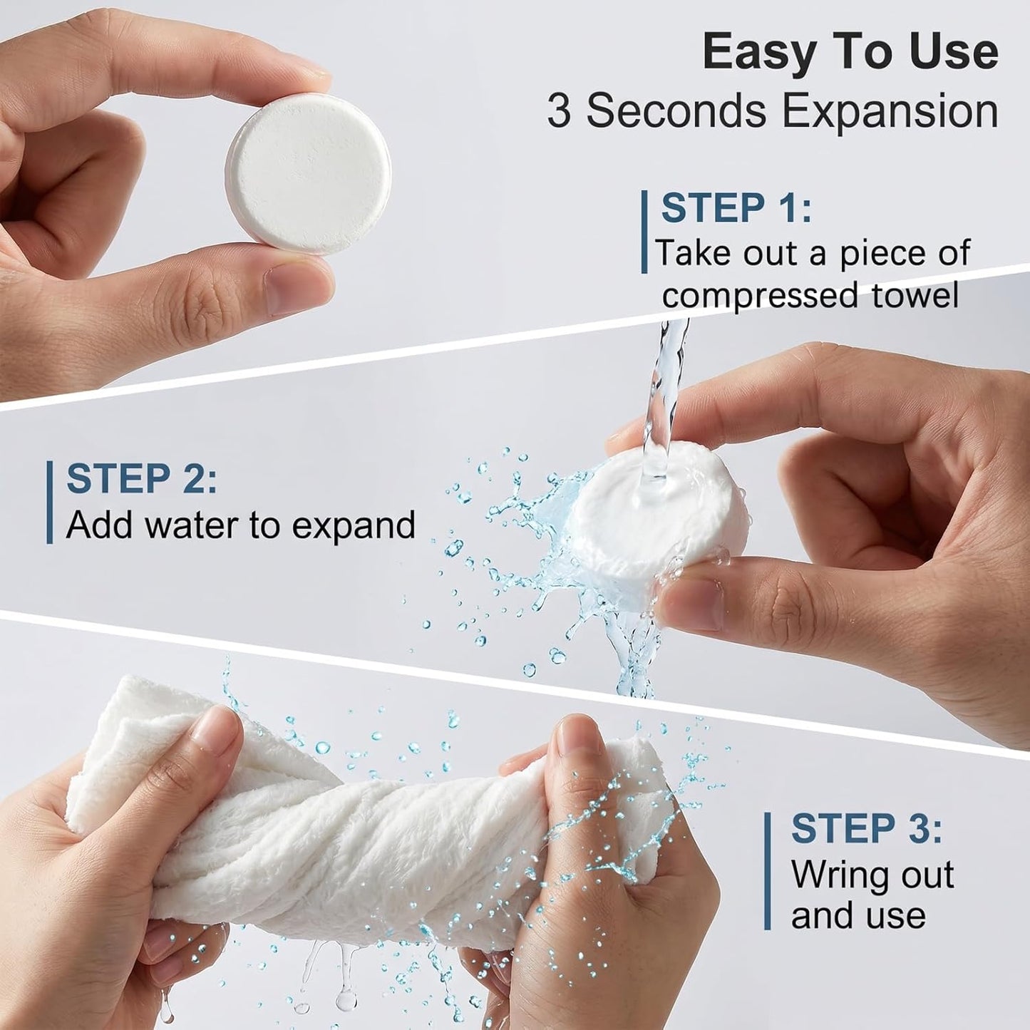 Compressed Disposable Face Towels - Portable Hot Towels for Spa & Travel | 80-Pack