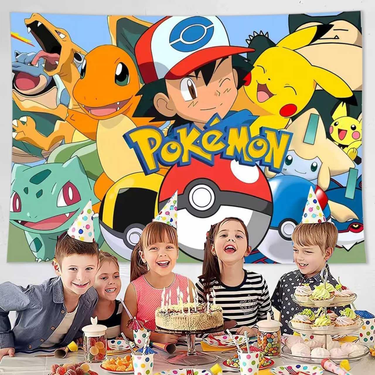 Anime Birthday Party Decorations - Happy Birthday Banner Backdrop | Festive Party Supplies for All Ages