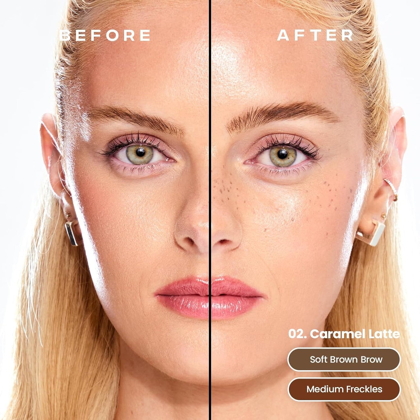 Sacheu Brow & Freckle Tinted Eyebrow Gel | 2-in-1 Longwear Water Resistant Tint, Caramel Latte