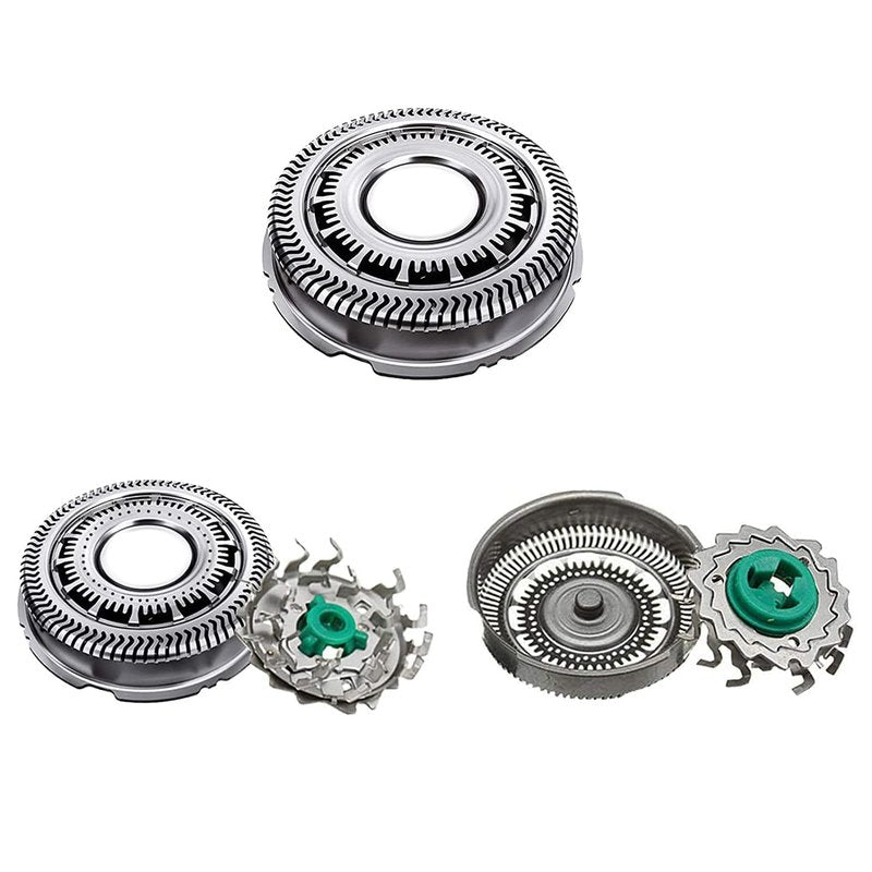 Suleto SH60/72 Replacement Shaver Heads Compatible with Philips Series 6000, SH60 Shaving Heads Compatible with Norelco S6880/81, S6810/82, S6850/85, 3-Pack with Cleaning Brush