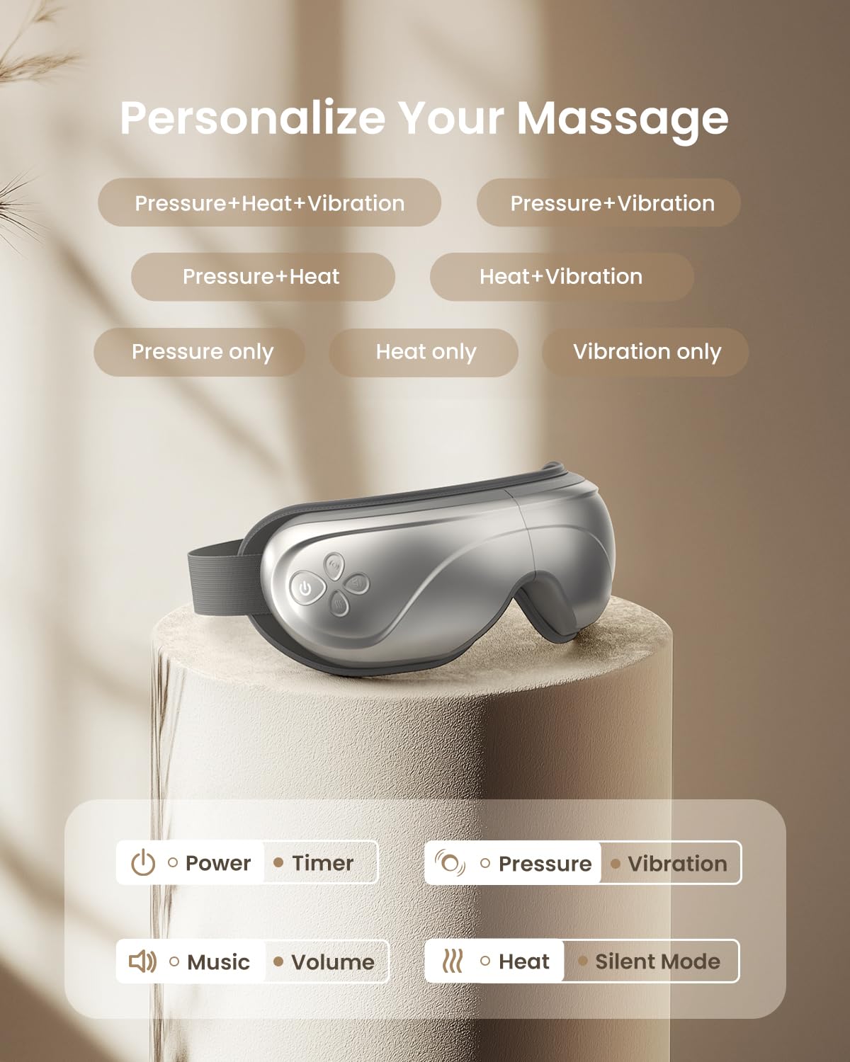 RENPHO Eye Massager with Heat and Cooling, Fathers Day Dad Gifts for Husband Men, Heated Eye Mask for Improve Sleep and Relaxation - Eyeris 2