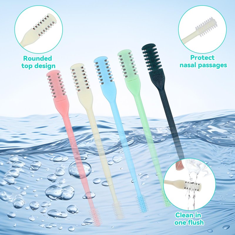 Classicseali 5PCS Womens Nose Trimmer,2-in-1 Nose Hair Trimmer for Men with Cleaning Brush, Upgraded Version 360° Rotating Nasal Hairs Trimmers for Women, Double-Sided Unisex, 5 Colors