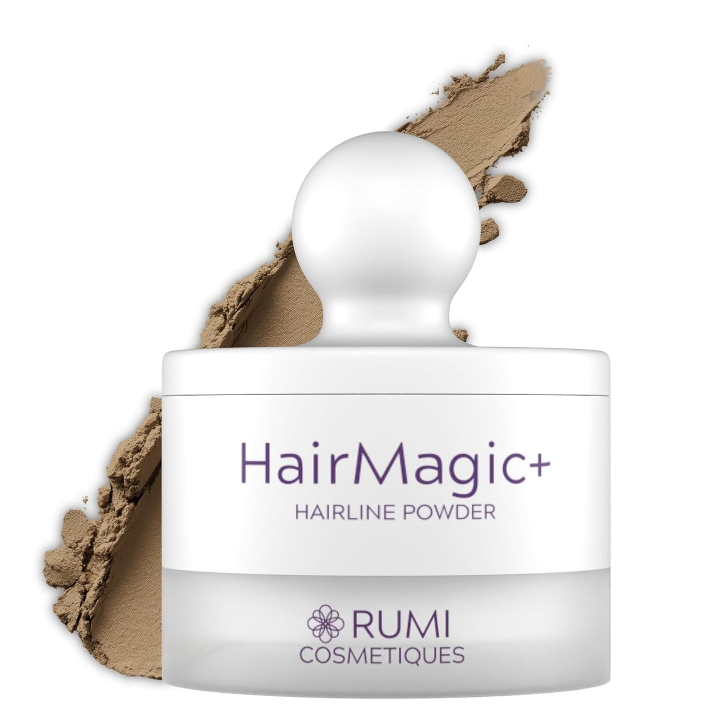 HairMagic+ Root Touch Up Powder - Instant Gray Coverage & Hairline Filler | Water-Resistant, Natural Finish with Argan Oil & Vitamin E (Dark Brown)