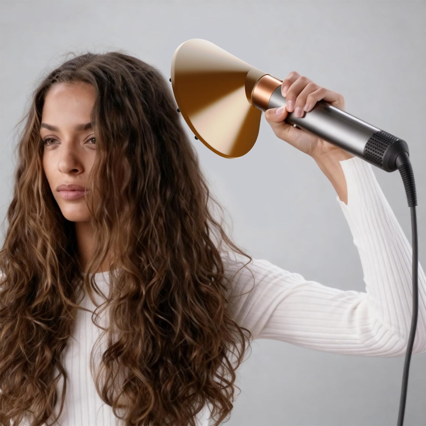 Large 6.5inch Diffuser Attachment for Dyson Airwrap i.d. HS01/HS05/HS08 - Fast-Drying & Enhanced Curl Definition, Heat Resistant Hair Diffuser Nozzle Compatible with Dyson Airwrap Diffuser