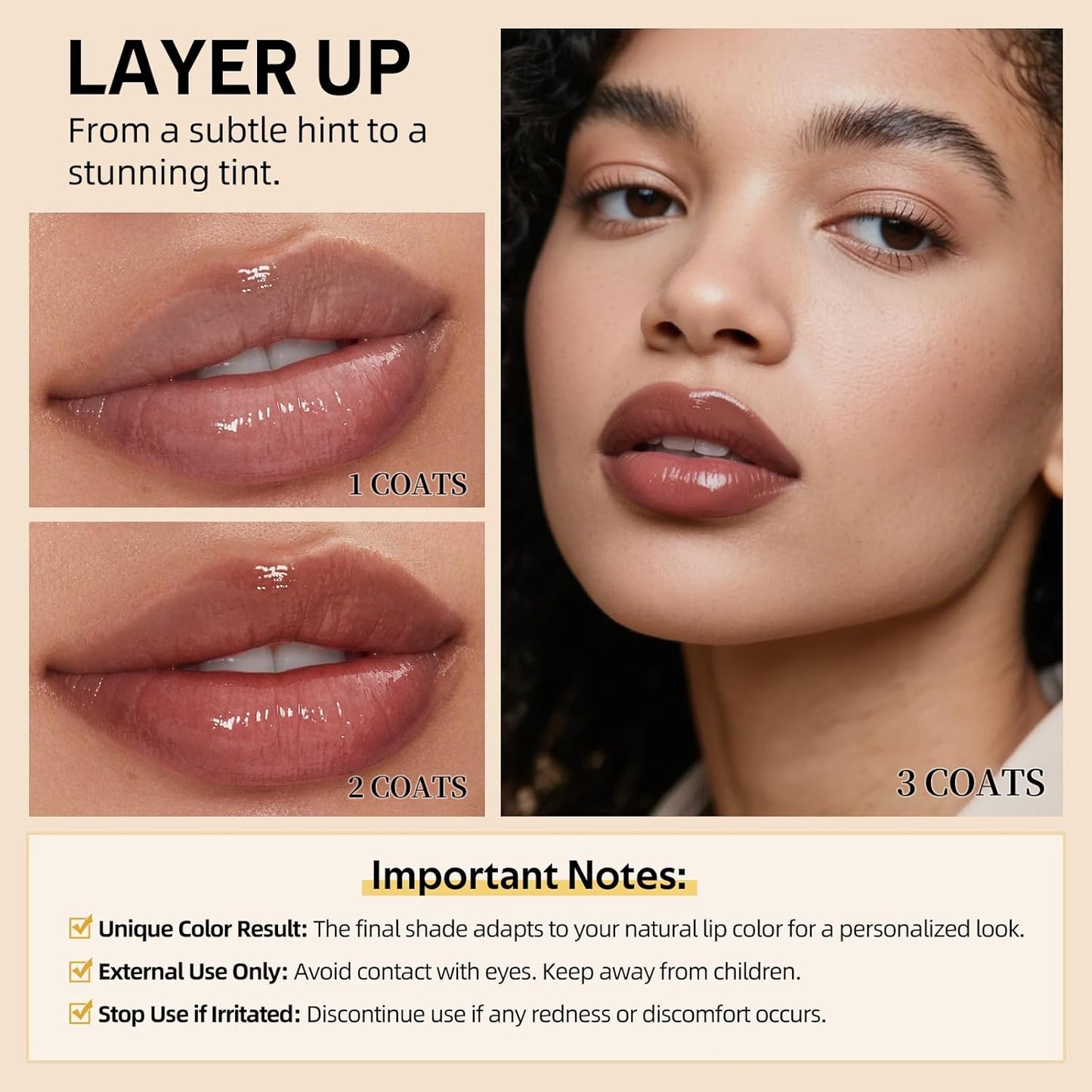 Tinted Lip Balm Set - 3PCS Sheer Moisturizing & Hydrating Balm | Natural Honey Finish for All Skin Tones