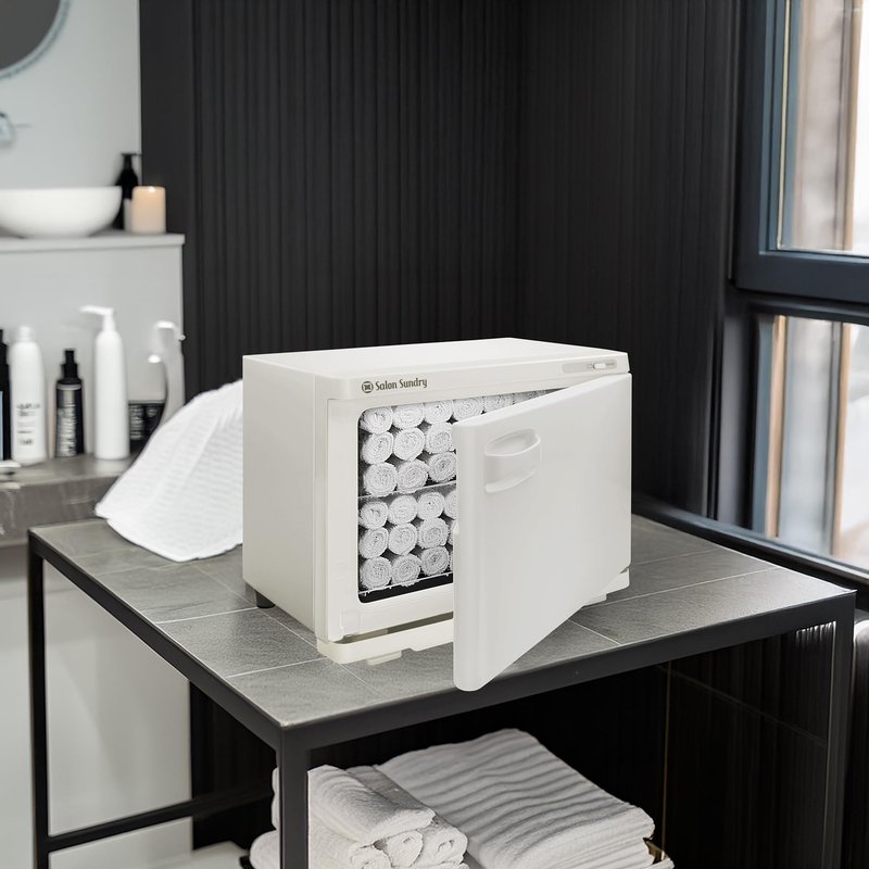 Salon Sundry Professional High Capacity Hot Towel Warmer Cabinet - Facial Spa and Salon Equipment - White