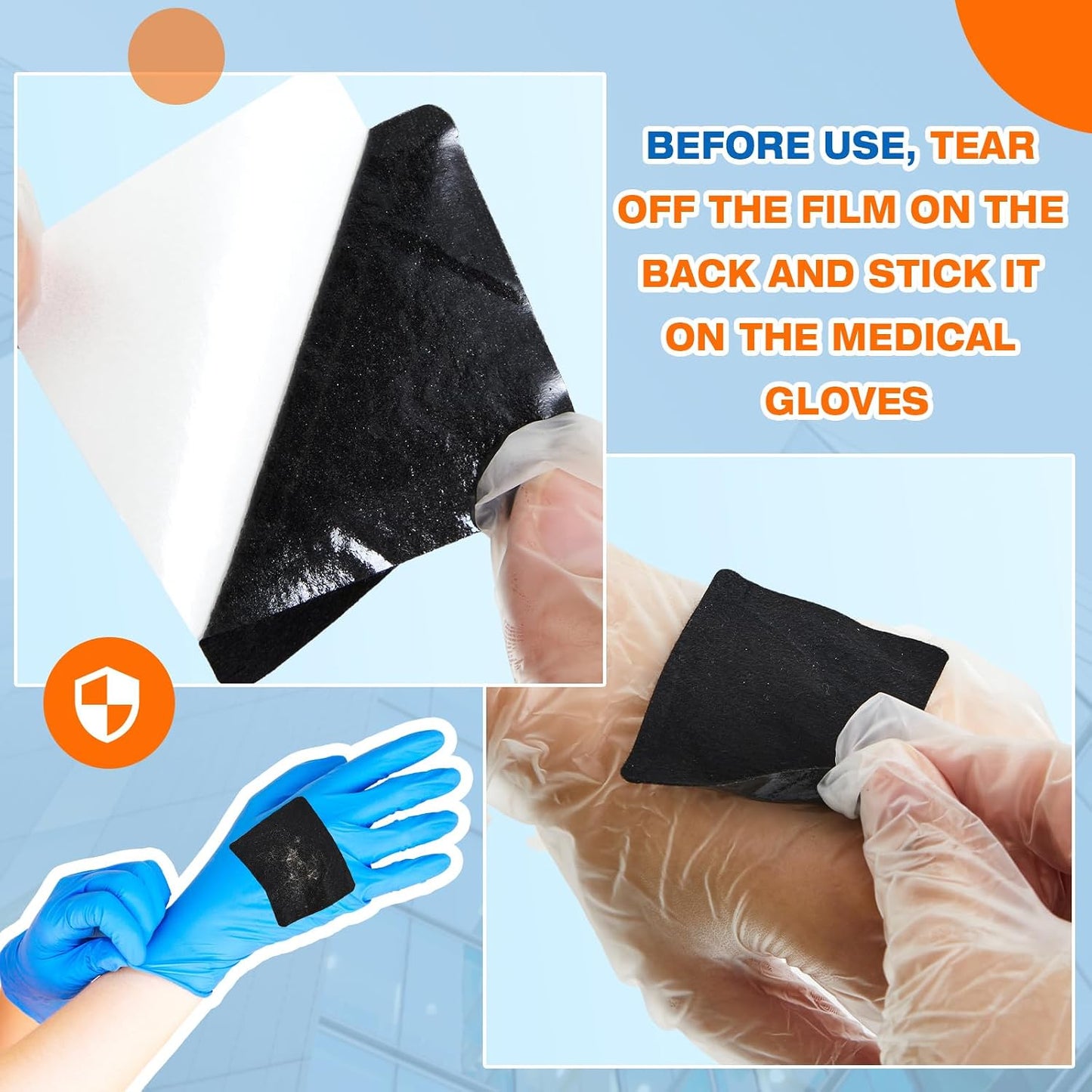 Dermaplaning Blade Wiping Pads - 100 Pcs Hair Remover Wipes for Face & Eyebrows | Black