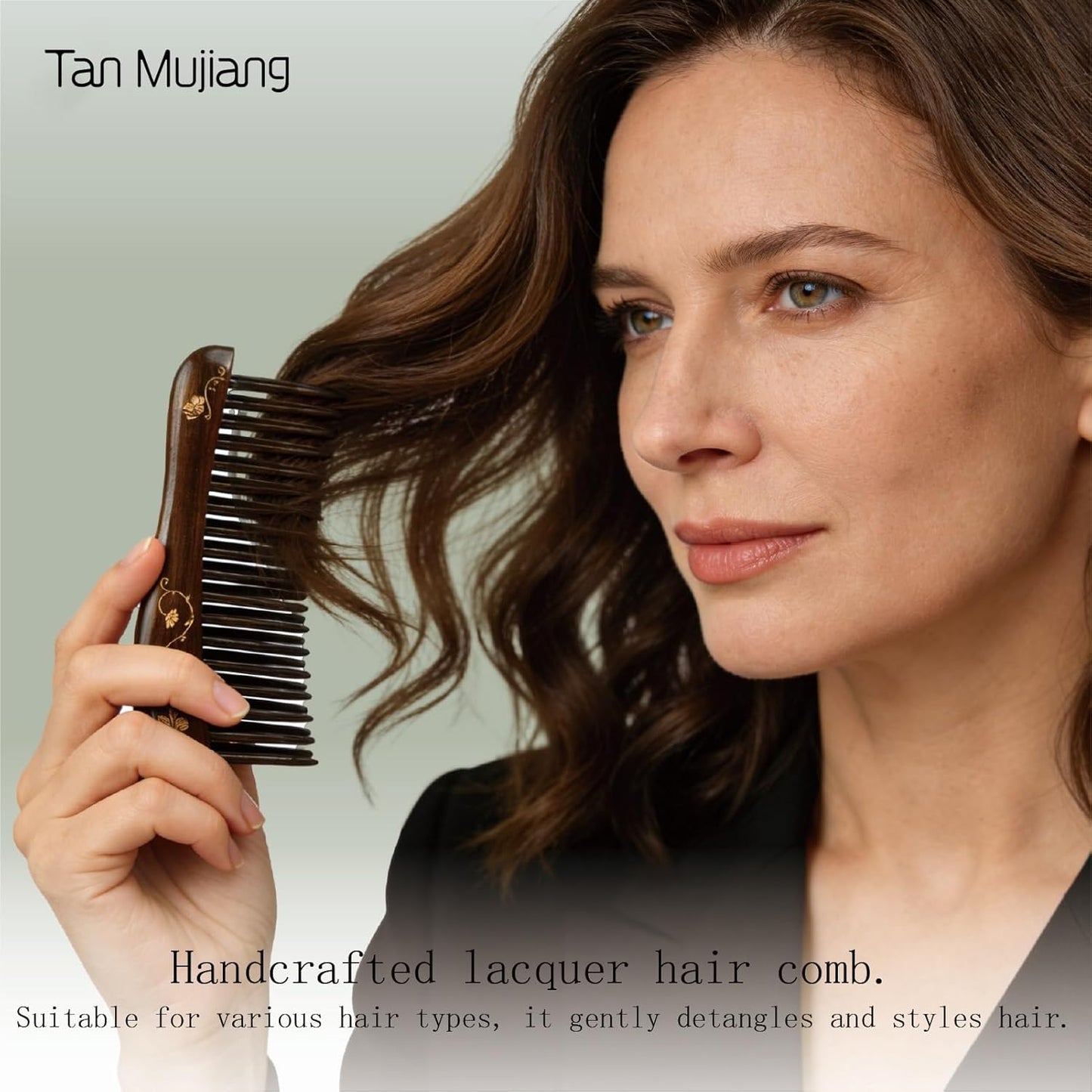 Handmade Wooden Comb - Double-Row Teeth Design for Scalp Massage | 4.7" x 2" Natural Wood Comb