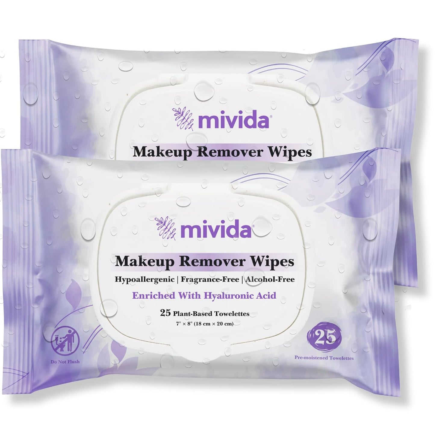 Hypoallergenic Makeup Remover Wipes - 200 Count Bulk Pack | Vitamin E, Fragrance-Free & Alcohol-Free for Sensitive Skin
