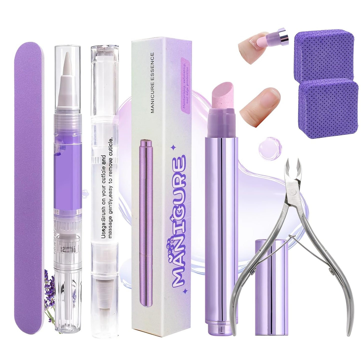Ceramic Cuticle Oil Pusher Pen - 3-in-1 Nail Care Tool for Hangnails & Dry Nails | Cuticle Remover with Ceramic Tip