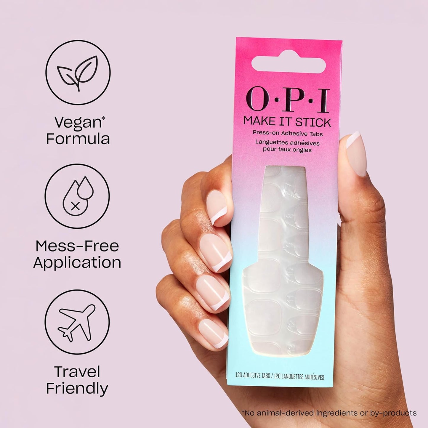 OPI Nail Adhesive Glue & Press-On Tabs - Fast Drying, Vegan Formula | Up to 14 Days Wear