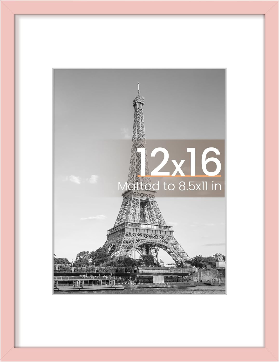 Upsimples 11x14 Picture Frame - Display 8x10 Photos with Mat or 11x14 Without Mat | Black Wall Hanging Frame