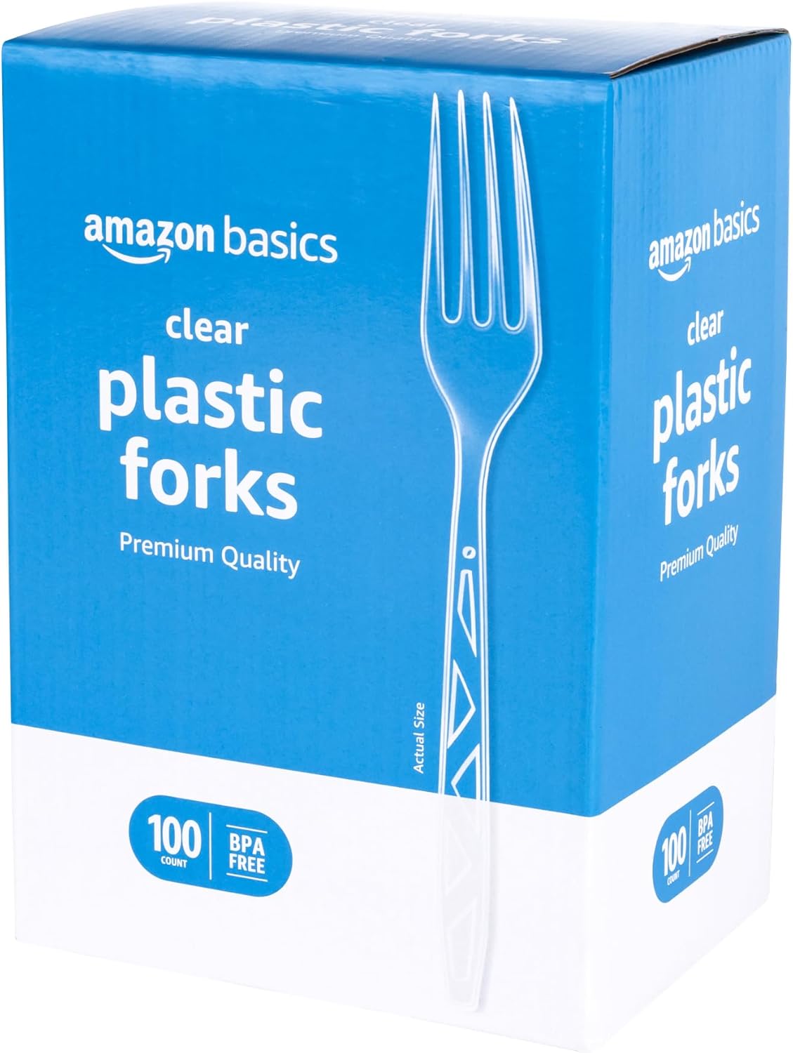 Disposable Clear Plastic Forks - Premium Quality, BPA-Free | 100 Count for Parties & Everyday Use
