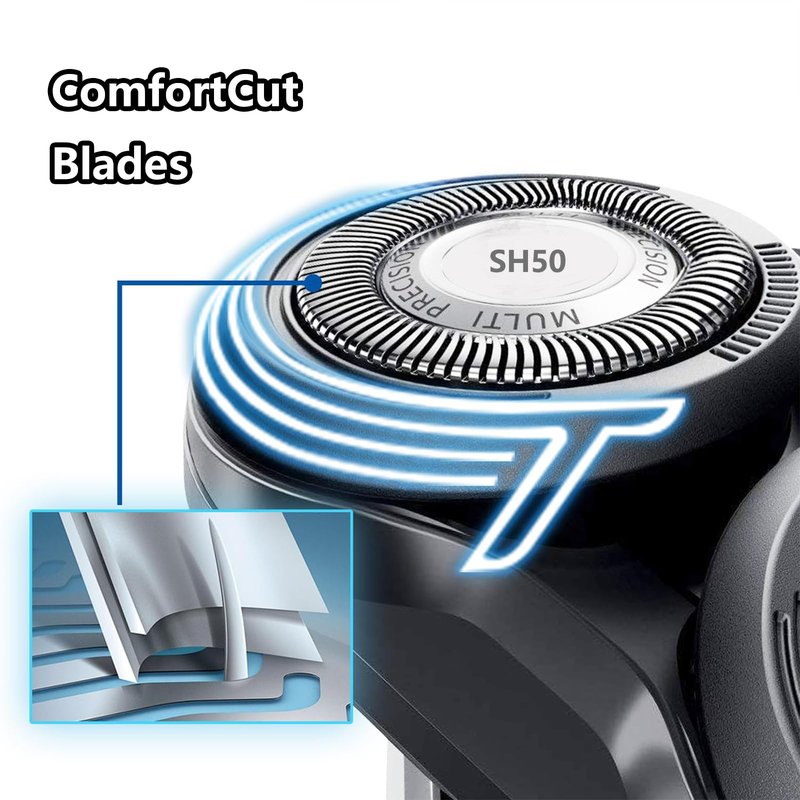 SH50/52 Replacement Head Compatible With Norelco 5000 Series Electric Shavers, Sh50 Replacement Head Compatible With Norelco Shaver S5000 S5070 S5110 S5110 S5080 S5420 S5100 Heads，1Pack