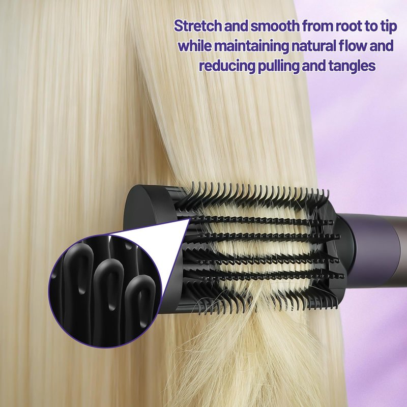 ZEPHBLOW Anti-Snag Loop Brush for Dyson Airwrap, Loop Detangling Smoothing Brush Compatible with Air wrap Attachments, Smooth Glide Anti-Tangle Comb for Thick, Curly Tangled Hair Frizz Control