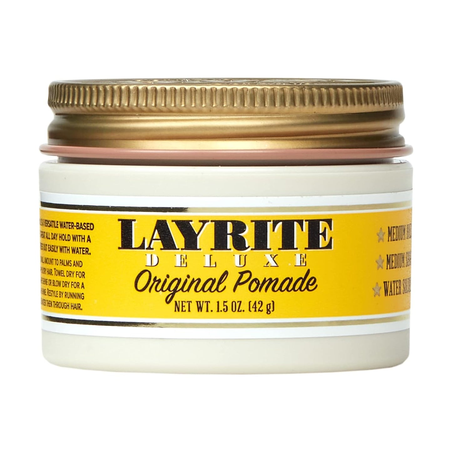 Layrite Original Pomade - Strong Hold Hair Styling Cream for All Hair Types | 4 oz