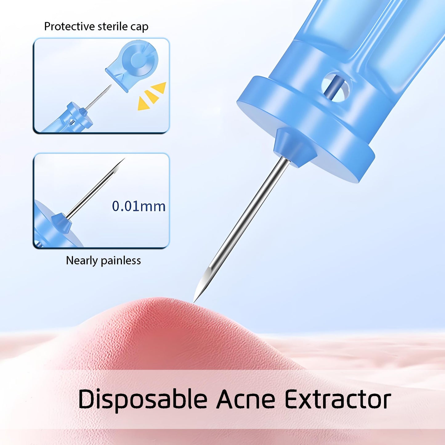8PCS Blackhead Remover for Face, Pimple Popper Tool Kit, Comedone Pimple Extractor, Acne Whitehead Blemish Removal Kit, Professional Stainless Steel Clean Tools