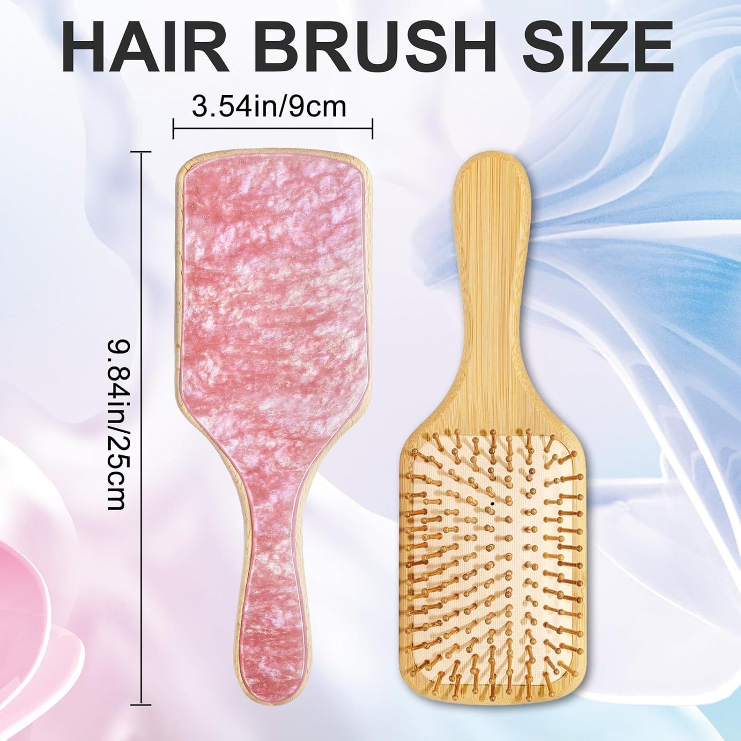 Bamboo Hair Brush - Natural Wooden Paddle Brush for Hair Growth | Suitable for All Hair Types