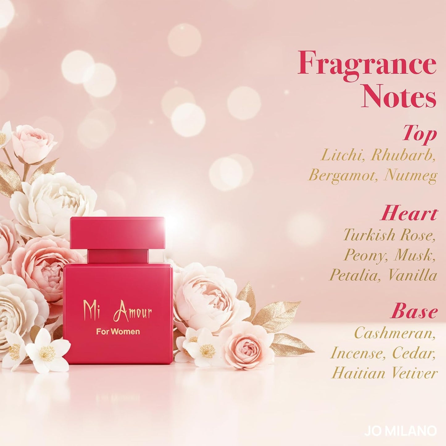 Mi Amour Eau De Parfum Spray - Long Lasting Floral & Fruity Fragrance | 3.4 oz (100ml)