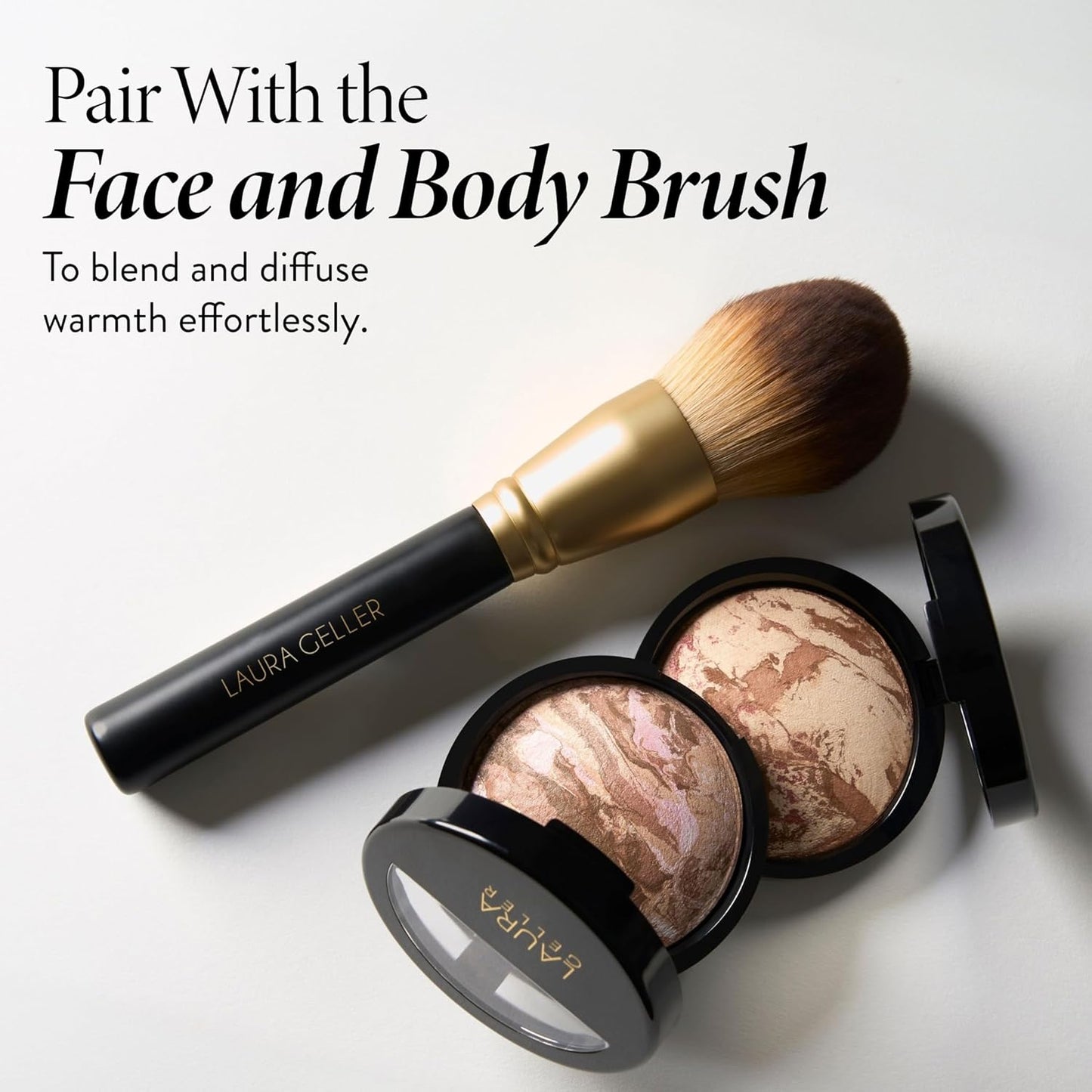 Laura Geller Baked Bronze-N-Brighten Bronzer Powder - Natural Bronze Glow | Fair Shade