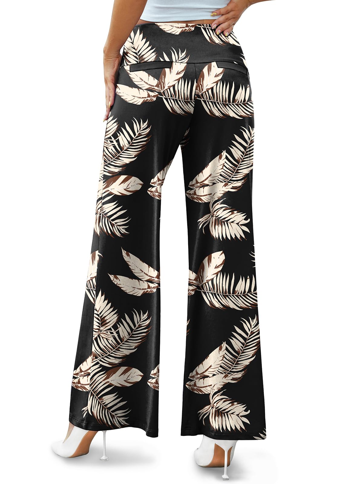 Arolina Palazzo Pants for Women Wide Leg Flowy Pants Casual Comfy High Waist Summer Pants