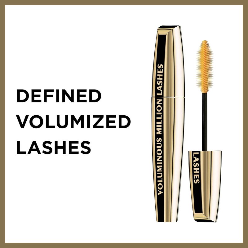 L’Oreal Paris Voluminous Million Lashes Mascara - Collagen-Infused, Amplifying Brush, Black, 0.30 Fl Oz.