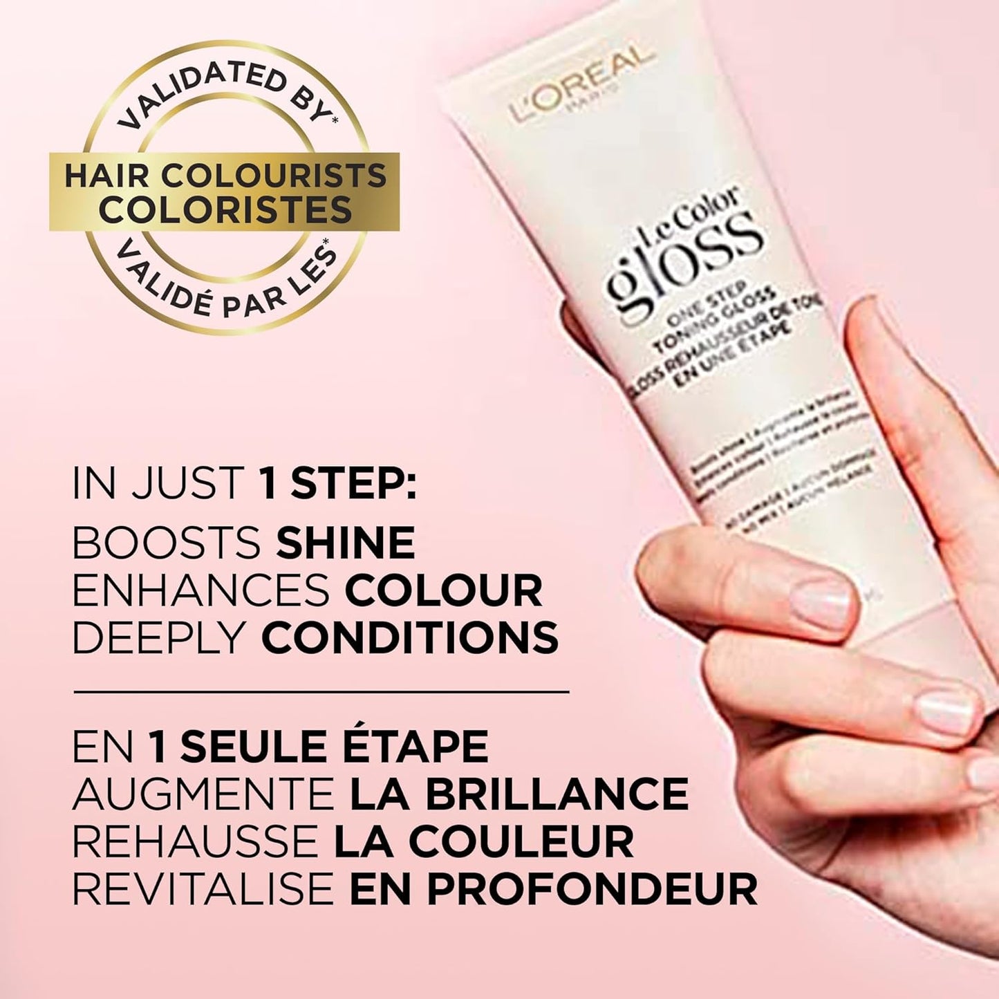 L’Oreal Paris Le Color Gloss - In-Shower Toning Hair Gloss for Bleached Hair | Neutralizes Brass, Conditions & Boosts Shine, Platinum Pearl, 4 Oz
