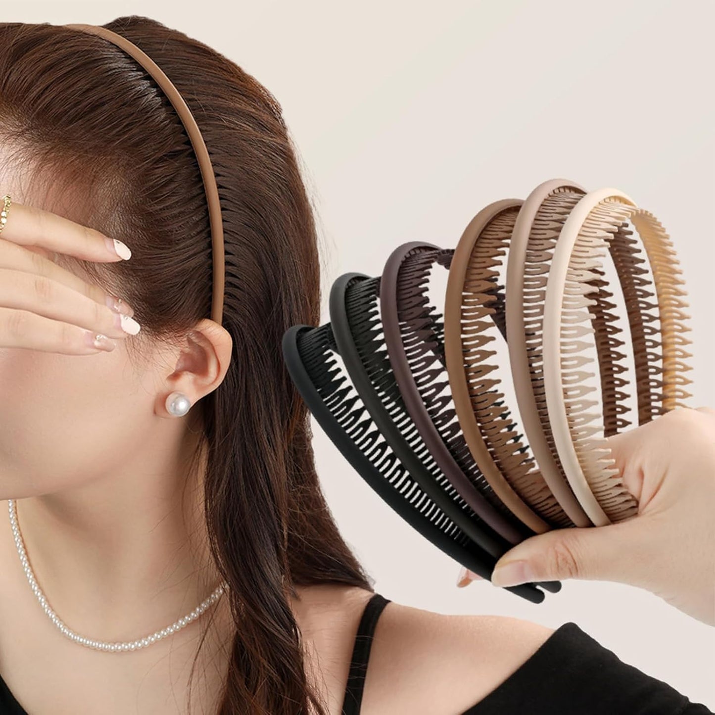 Non-Slip Headbands for Women - 6 Pcs Zig Zag Hairbands with Teeth | Perfect for Workouts & Daily Wear