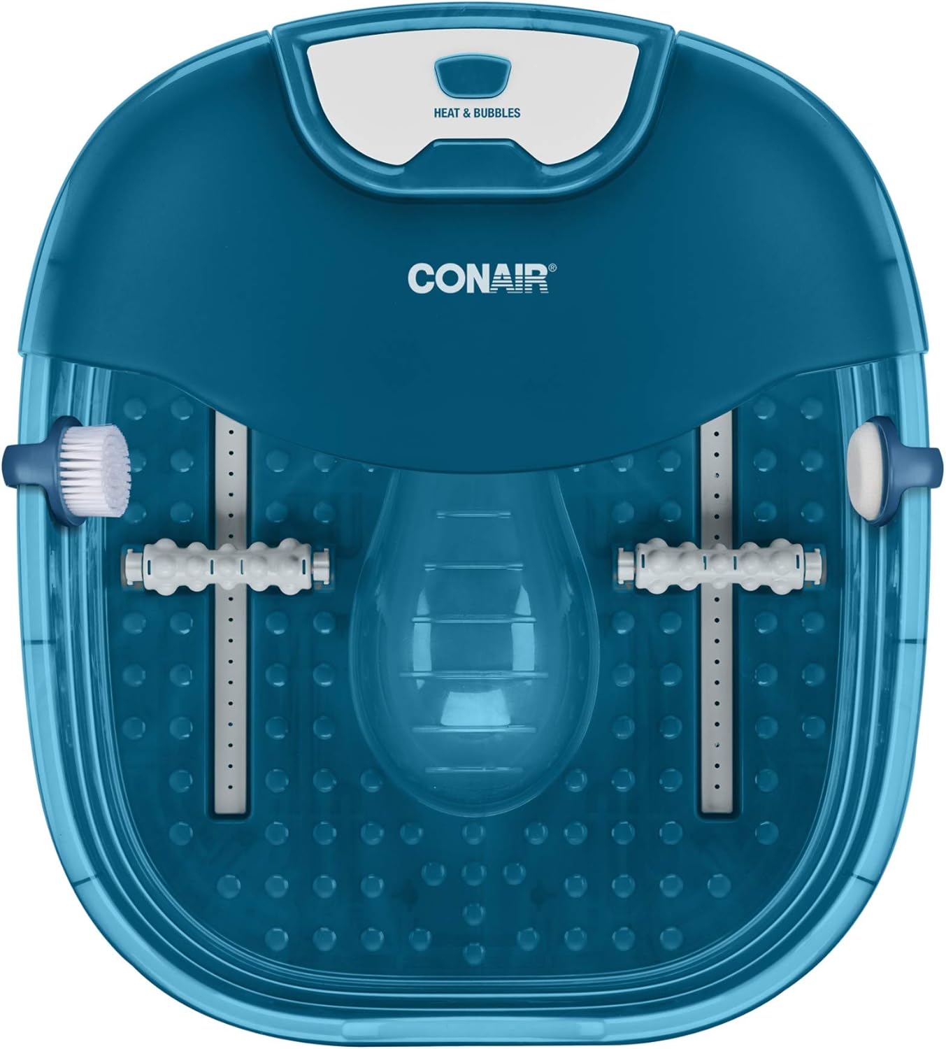 Conair Pedicure Foot Spa Bath - 104°F Heat, Massaging Rollers & Soothing Bubbles | Pumice Stone & Nail Brush Included
