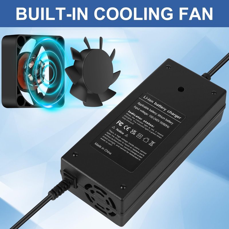 42V 2A Electric Scooter Charger for Hiboy S2 Pro/Lite, S2, KS4, KS4 Pro, NEX, NEX3, NEX5, Max, Max3, Max V2 Kidzone Bumper Car,DC Plug with 5.5 x 2.1 mm / 5.5 x 2.5 mm Tip Port for 36V Lithium Battery
