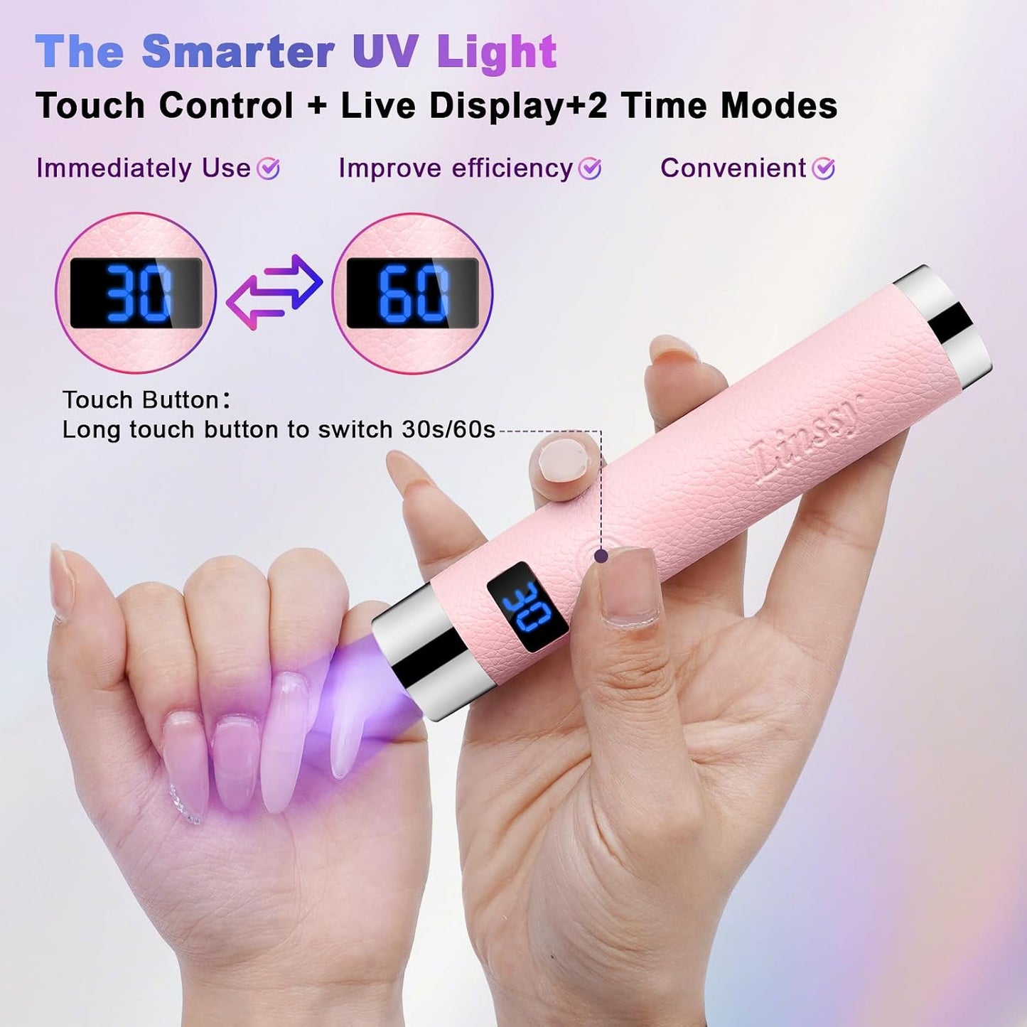 Mini UV Light for Nails - Portable Cordless Nail Lamp with Auto Sensor & Gooseneck Stand | Handheld Gel Curing Light
