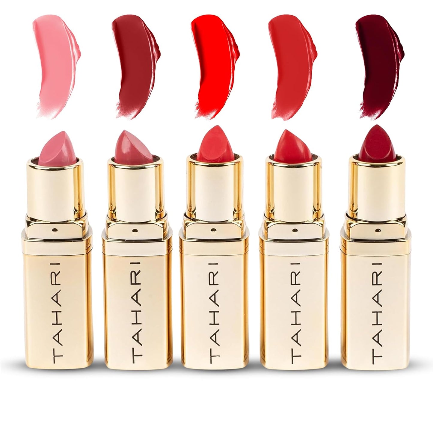 Tahari 5pc Lip Gloss Set - Long-Lasting Shimmery Lip Glosses for Women | Non-Sticky, High Shine Gift Set