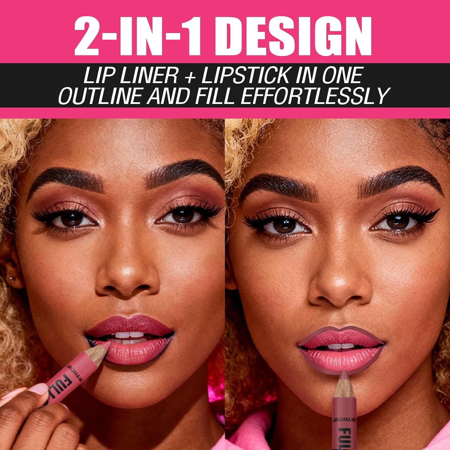 Matte Velvet Lip Liner Pencil Set - 12 Highly Pigmented, Smudge-Resistant Vegan Pencils for Shaping & Contouring