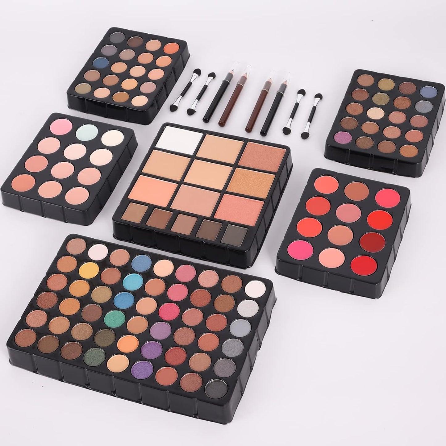 132 Color All-In-One Makeup Kit for Women - Professional Gift Set with Eyeshadow, Lipstick, Concealer & More | Silver