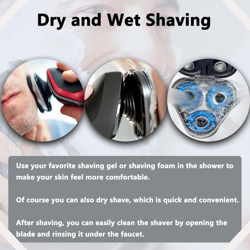 SH60 Replacement Shaver Heads Compatible with Philips Norelco Series 6000, Upgraded Electric Razor Blades for S6880 S6810 S6850 S6xxx, Replacement Heads for Philips Shaver Series 6000