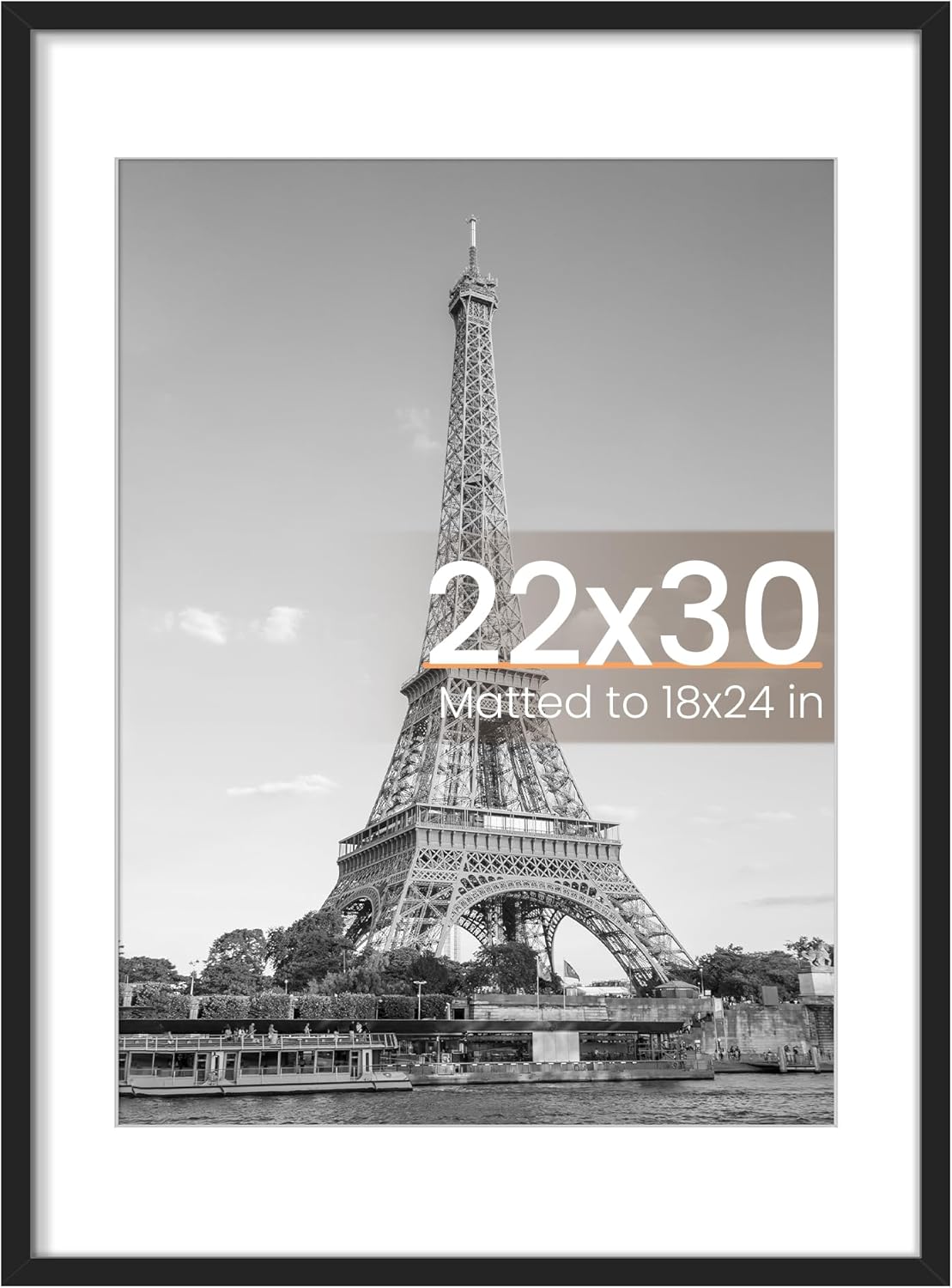 Upsimples 11x14 Picture Frame - Display 8x10 Photos with Mat or 11x14 Without Mat | Black Wall Hanging Frame
