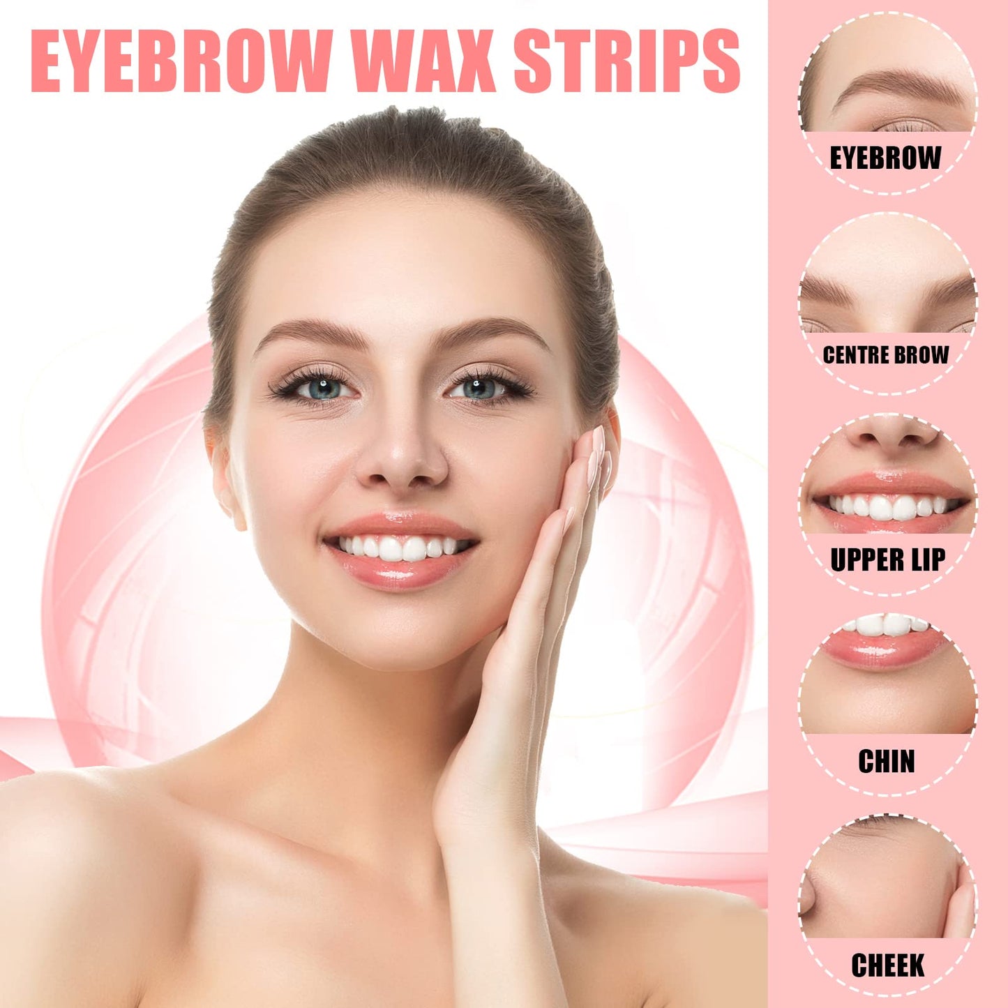 Maitys Eyebrows Small Wax Strips Kit Hair Removal Paper Facial Strips Epilating Pads for Women Men Eyebrow Body Face Arms Lip, 0.4 x 2.4 Inches, White, Wax Not Included(400 Pieces)
