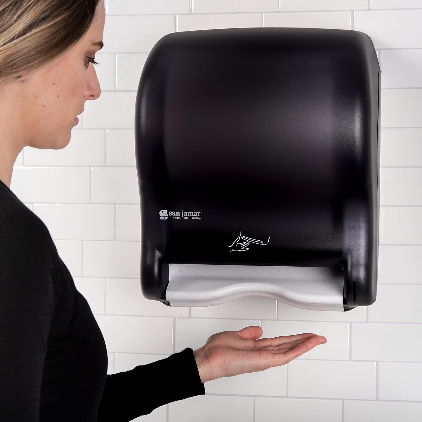 Smart Essence Electronic Roll Towel Dispenser - Touchless Design | Black Finish