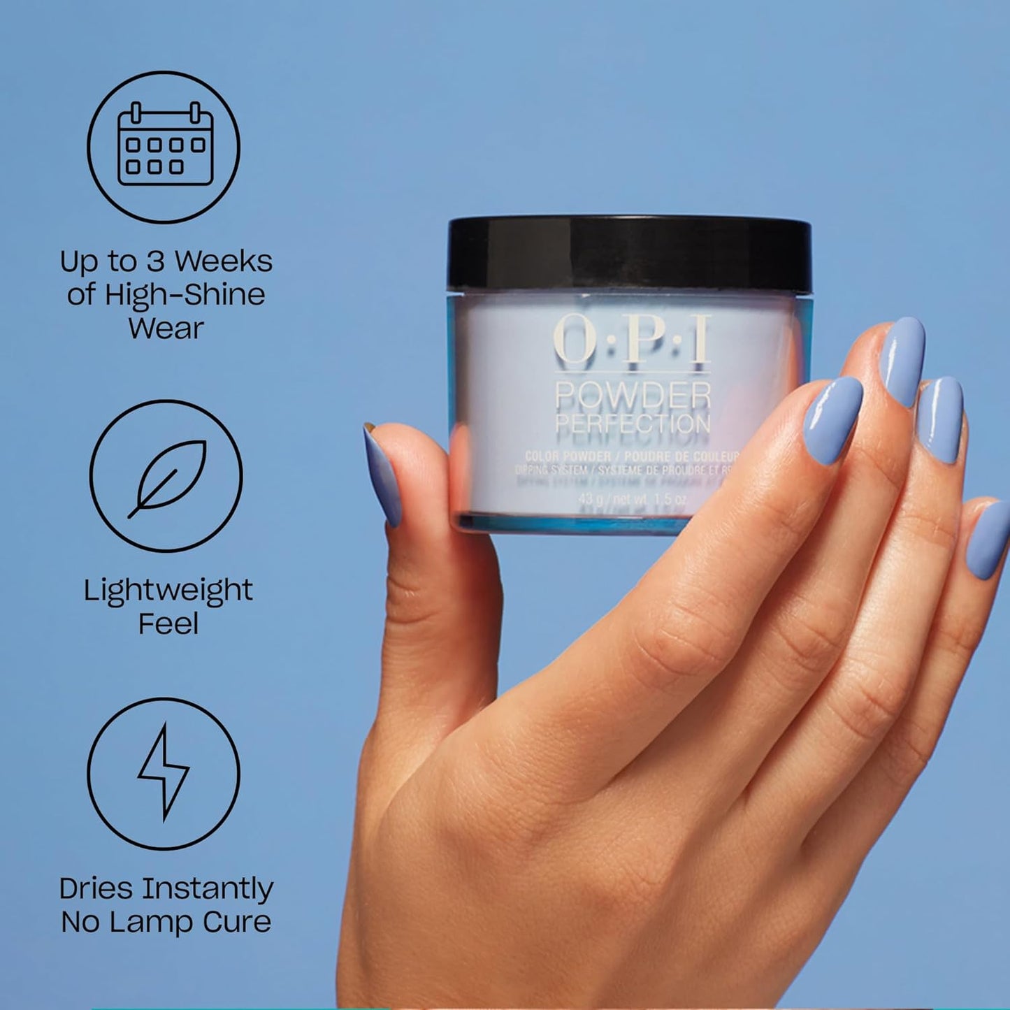 OPI Powder Perfection Nail Dipping Powder - Opaque Crème Finish | Long-Lasting High-Shine Wear | Trip to the Brite Side | Summer 2026 Collection