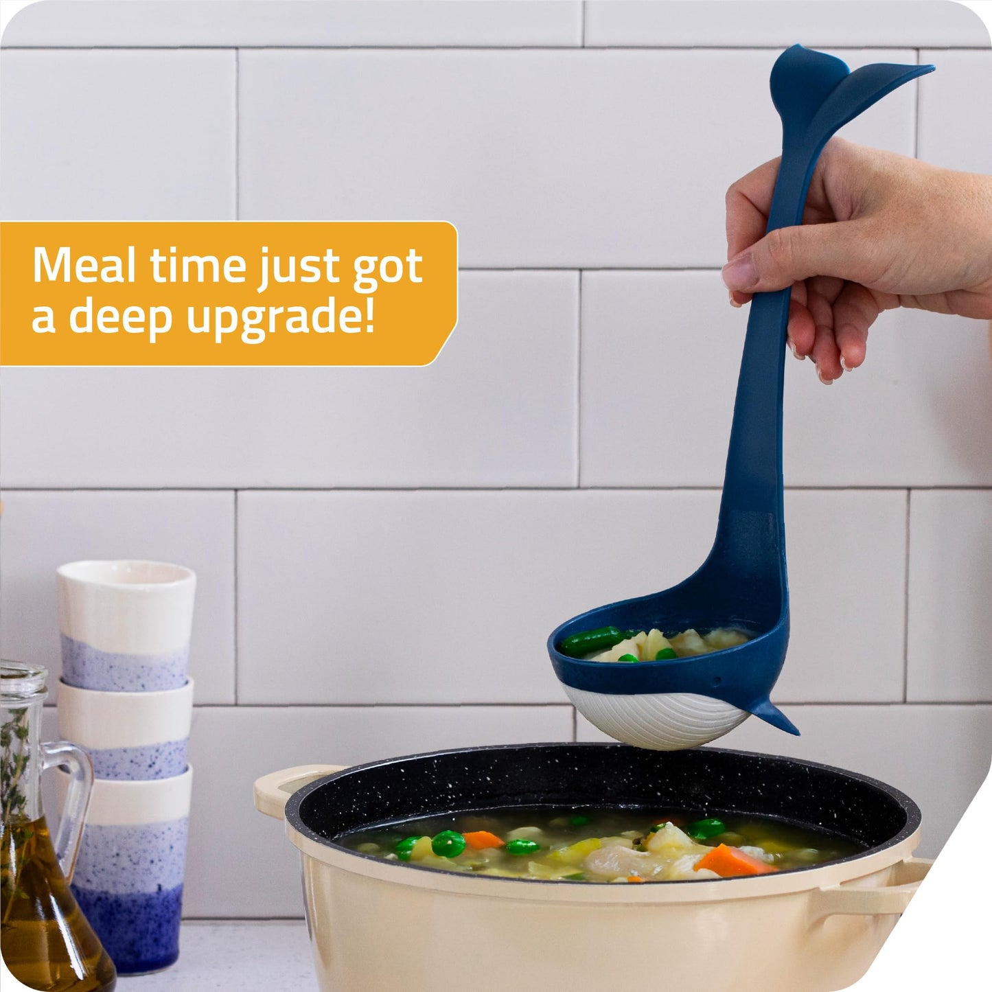 Peleg Design Souper Tail Soup Ladle - Ideal for Cooking, Serving Soup, Stew, and more – Fun and Decorative Ladle Spoon during Meals or Gatherings