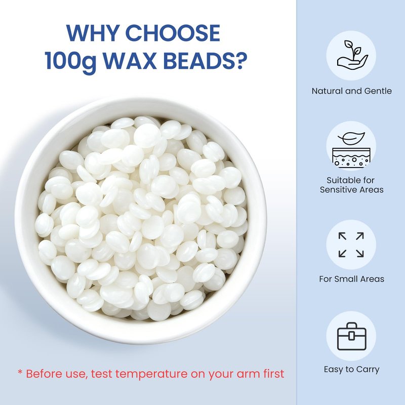 Hard Wax Beads for Nose Hair Removal, Refill Nose and Ear Wax Beads For Men, Natural Waxing Beads for Sensitive Skin, Painless, Portable, 100g/3.53oz