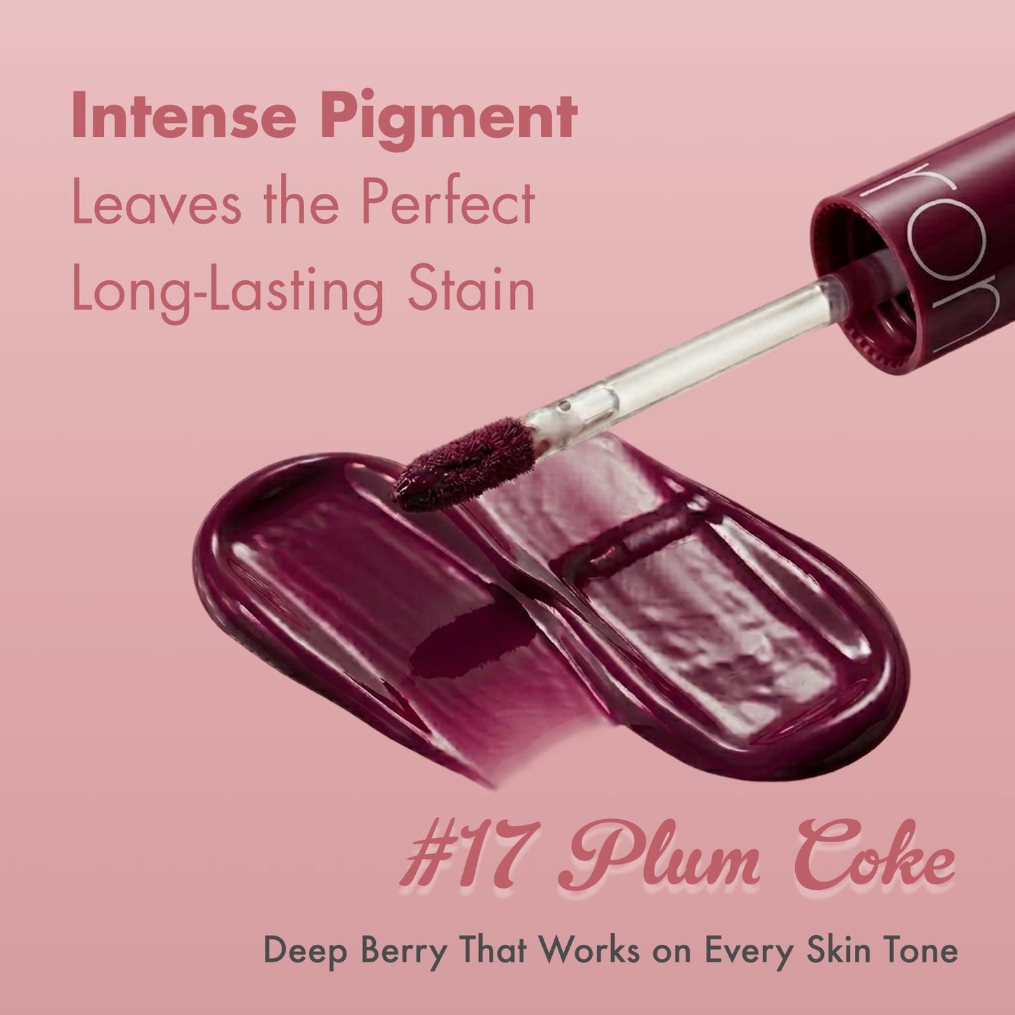 rom&nd Juicy Lasting Tint #17 Plum Coke | K-Beauty Deep Berry Lip Stain | Hydrating, Non-Sticky Glossy Finish | Long-Lasting Plump Effect for Cool Undertones